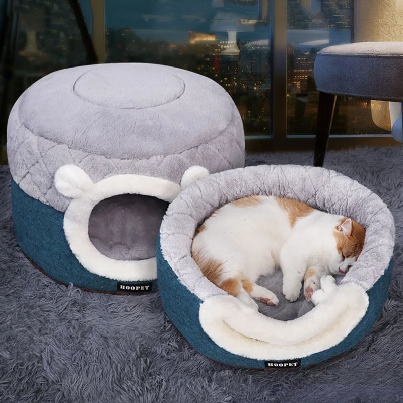 HOOPET Pet Cat Dog Bed Warming Dog House Soft Material