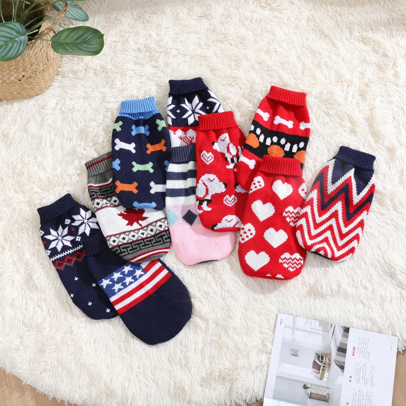 Cute Cat Sweater Costume Winter Warm Pet Clothes