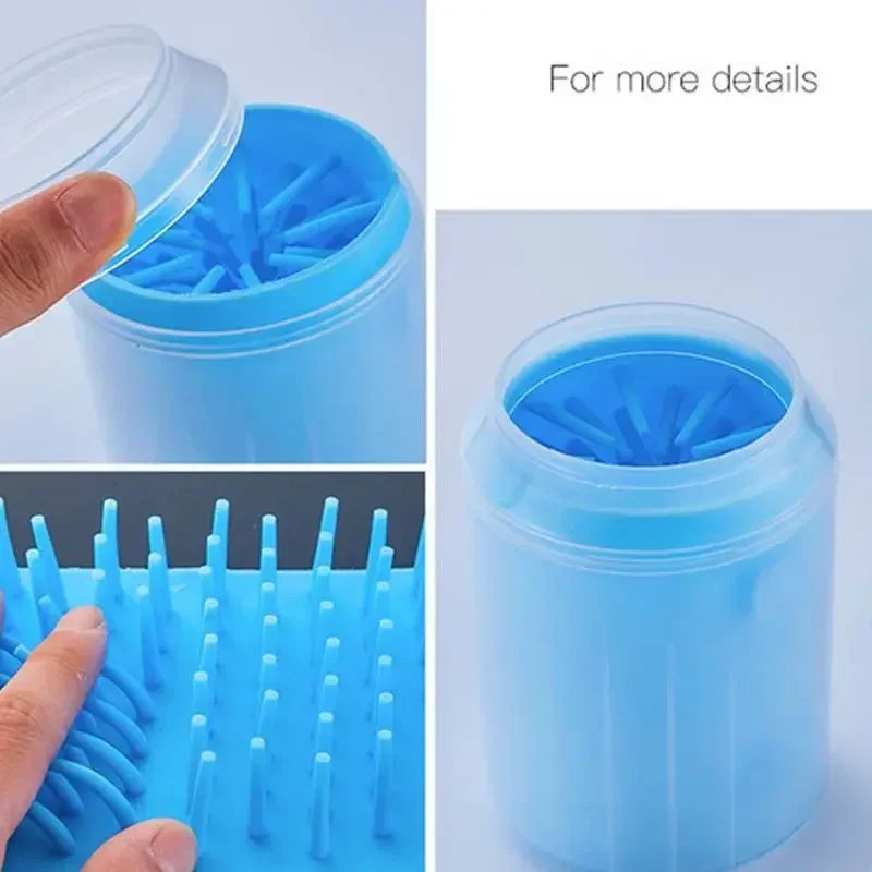 Dog Paw Cleaner Cup Soft Silicone Combs Portable