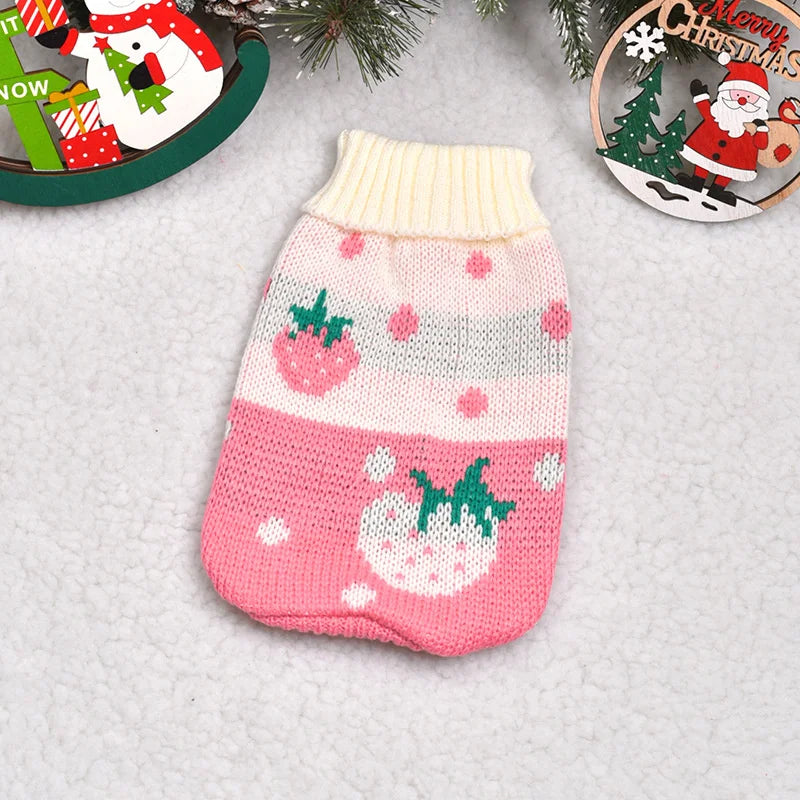 Cute Cat Sweater Costume Winter Warm Pet Clothes