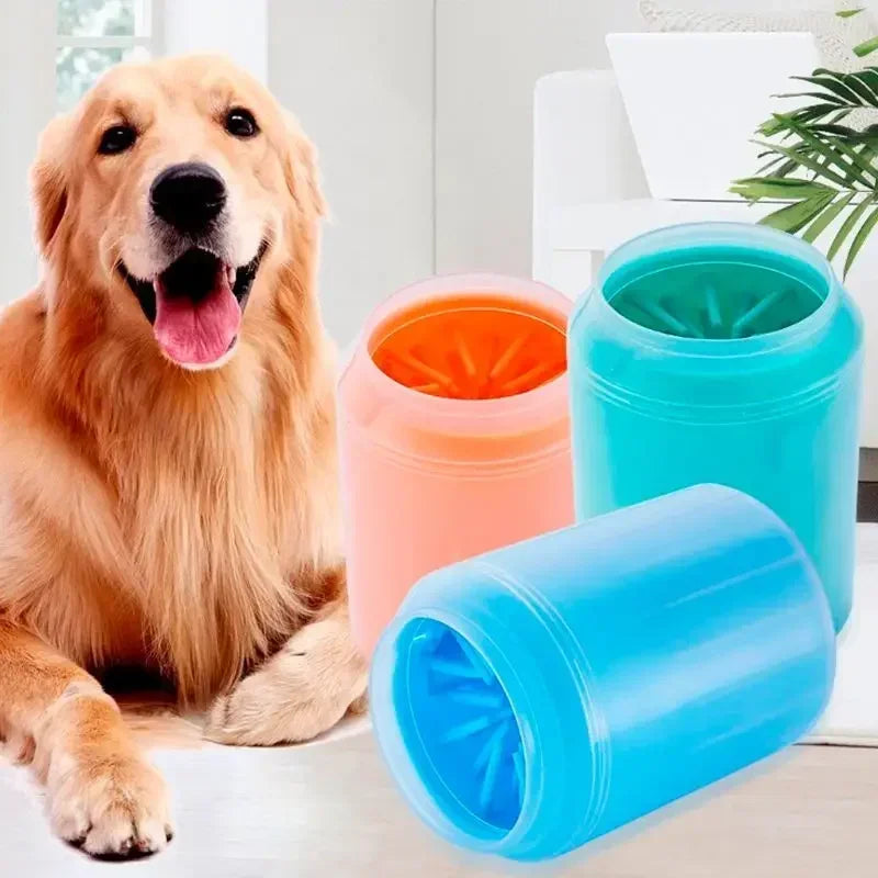 Dog Paw Cleaner Cup Soft Silicone Combs Portable